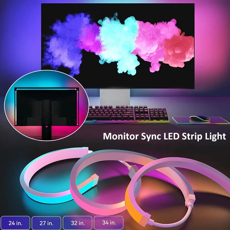 Smart Ambient PC Display Sync LED Strip Computer Monitor Backlight RGB ...