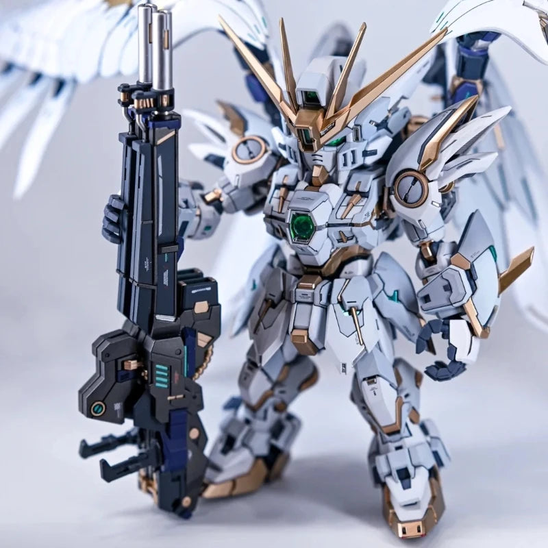 Neue Q-Version XXXG-00W0 MGSD Wing Zero EW 1/144 Garage Kit Anime Peripheriegerät Actionfigur Montage Spielzeug Desktop Ornament Junge Geschenk