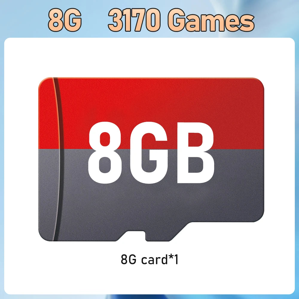 8G Game TF Card For N64/NEOGEO/SNES Retrobat Memory Card With 3000+ Games For ROG Ally/GPD Win 4 Handheld Console/Steam Deck/PC
