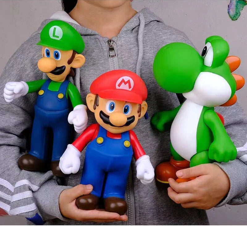 39 cm Anime Super Marios Serie Große Actionfigur Spielzeug Bowser Figuren PVC Spielzeugmodell Für Kinder Geburtstag Sammlergeschenke