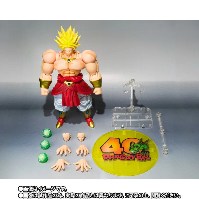 Fast Shipping Bandai Anime Dragon Ball SHF BROLY -40th Anniversary Reissue Edition- Original Model Toys Action Figure Children