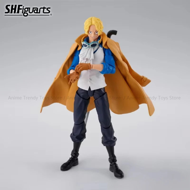 In Stock Original Bandai S.H.Figuarts SHF One Piece Sabo Revolutionary Army Chief of Staff Anime Action Figure Toy Gift Model