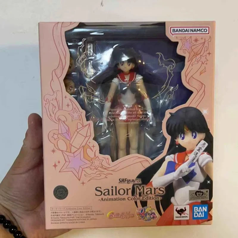 Bandai Original Shf Figuarts Sailor Moon Figure Sailor Star Healer Seiya Kou Action Figurine Anime Collection Model Pvc Toy