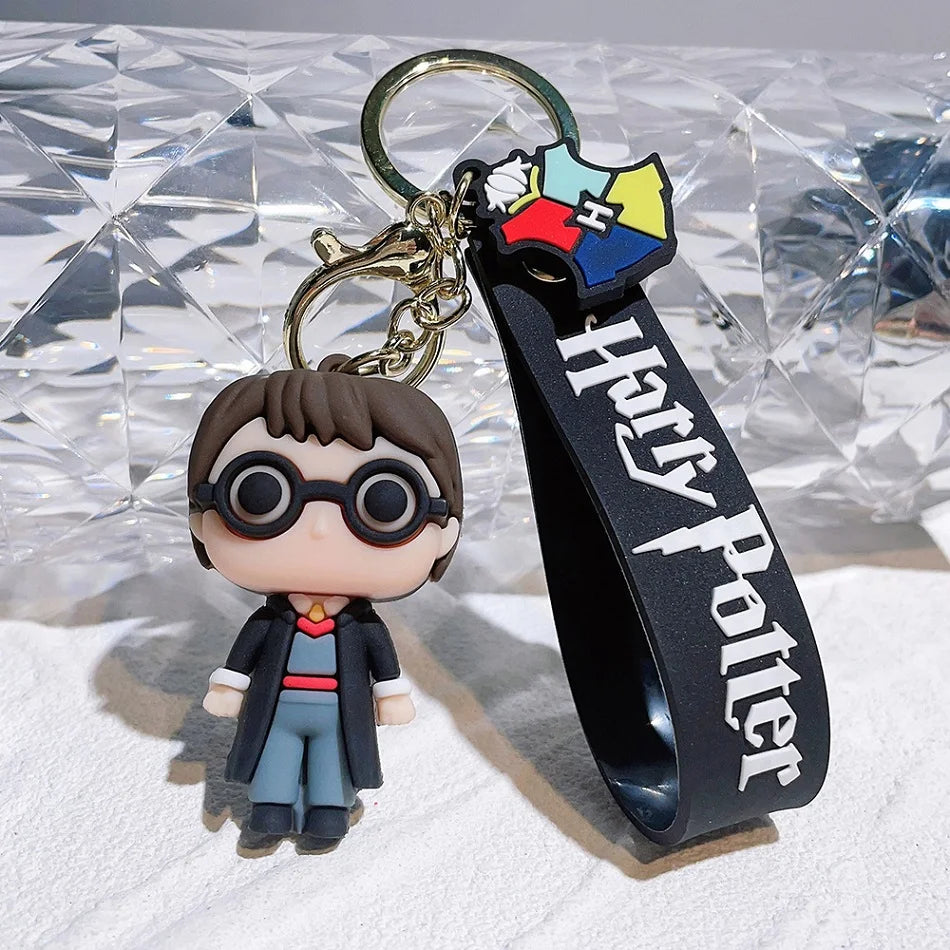 1-7pcs New Hot Harri Potter Cartoon Characters Action Figures Q Version Desktop ornament model quentes presente Kids' Toys Gift