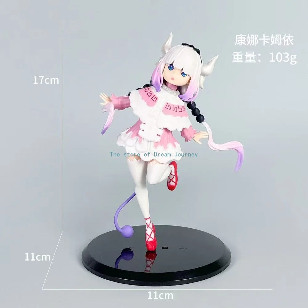 Kobayashi Magic Maid Animation Kangna Two-dimensional Round Hill Beautiful Girl Cute Model Desktop Ornament Gift Figure