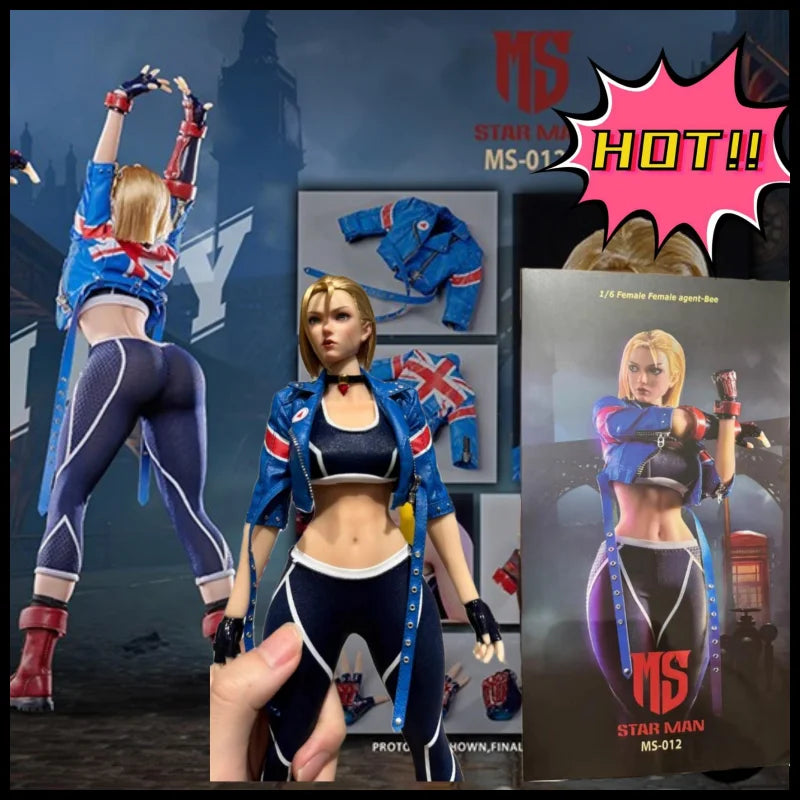 2025 New Stock Starman Ms-012 Scale Female Soldier 1/6 Blue Bee Brand New STREET FIGHTER 6 Cammy White Soldier Model Toys