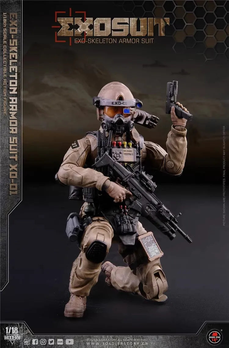 Soldierstory SSE001 1/18 Soldier EXO Exoskeleton Armor Suit XO-01 Full Set 3.75'' Action Figures Model Toy In Stock