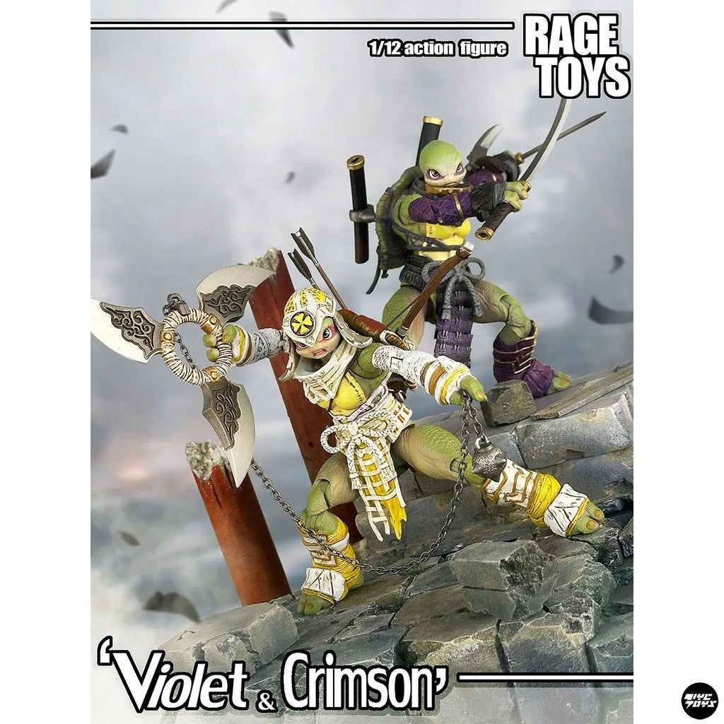 RAGE Toys Turtle Sisters: Crimson & Violet 1/12 Scale Action Figure Anime Models Toy Doll Gift Hobby Collectible