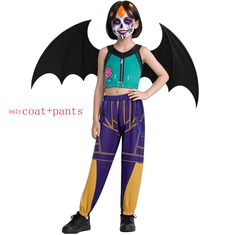 2025 New Halloween Roleplay Outfits Carnival Party Clothes Children Cosplay Costume Set 3D Printing Performance Dress