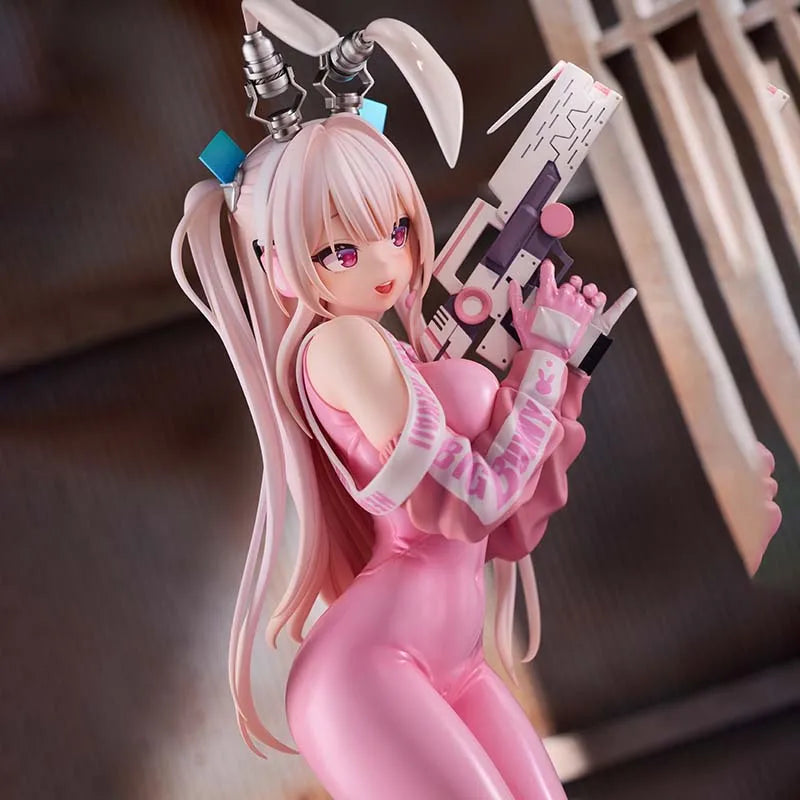 28cm High Quality Superbunny Pink Anime Girl Figure Bunny Collectible Model Anime Figures Desktop Decorative Ornaments Gift