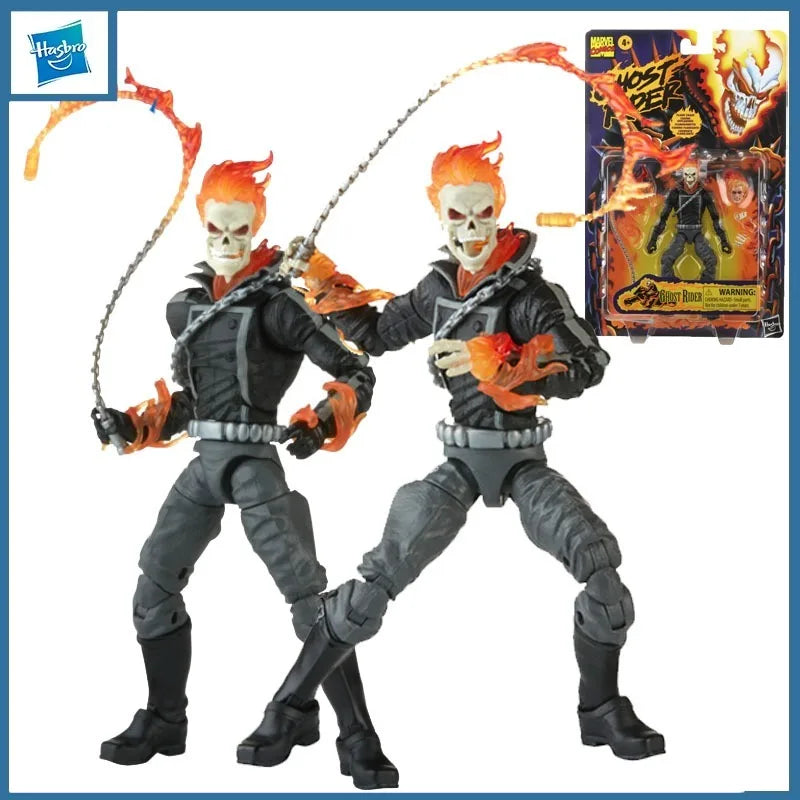 Hasbro Genuine Marvel Legends Ghost Rider Johnny Blaze Comic Edition Action Figure Toys for Boys Girls Gift Collectible Model