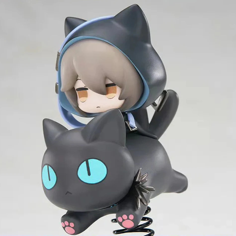 10cm Arknights Phantom Lucian Black Cat Shake Figure Figurine Doll Toy creative personalized statue model ornament GIFT