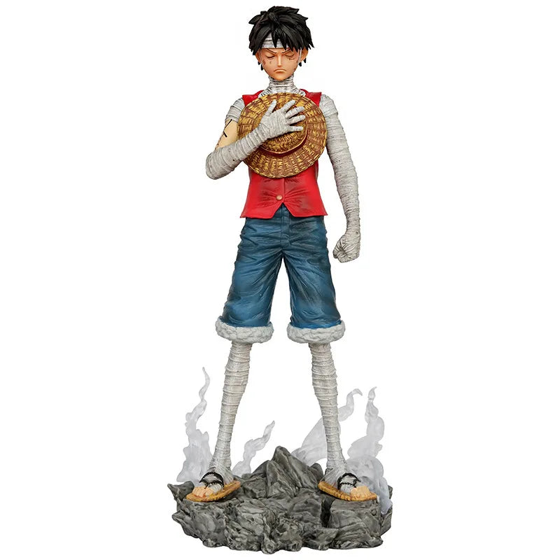 26,5 cm One Piece Anime Actionfigur in stiller Hommage Monkey D. Luffy Stand PVC-Modell Statue Puppensammlung Ornament Spielzeug Geschenk