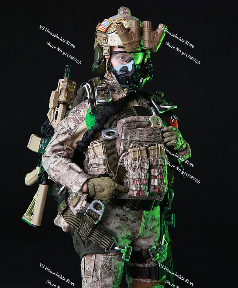 MINITIMES M017 1/6 Scale US Seal Navy Special Force Action Figure Camfoulage Cloth 12" Full Set  Female Soldeir Model Toys
