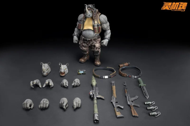 Spot Sale【Pre-Sale】 Linjihun Ninja Ox Head Rossteddy Pig Face Bibo Turtle Action Mol Collectible Figure Toysin