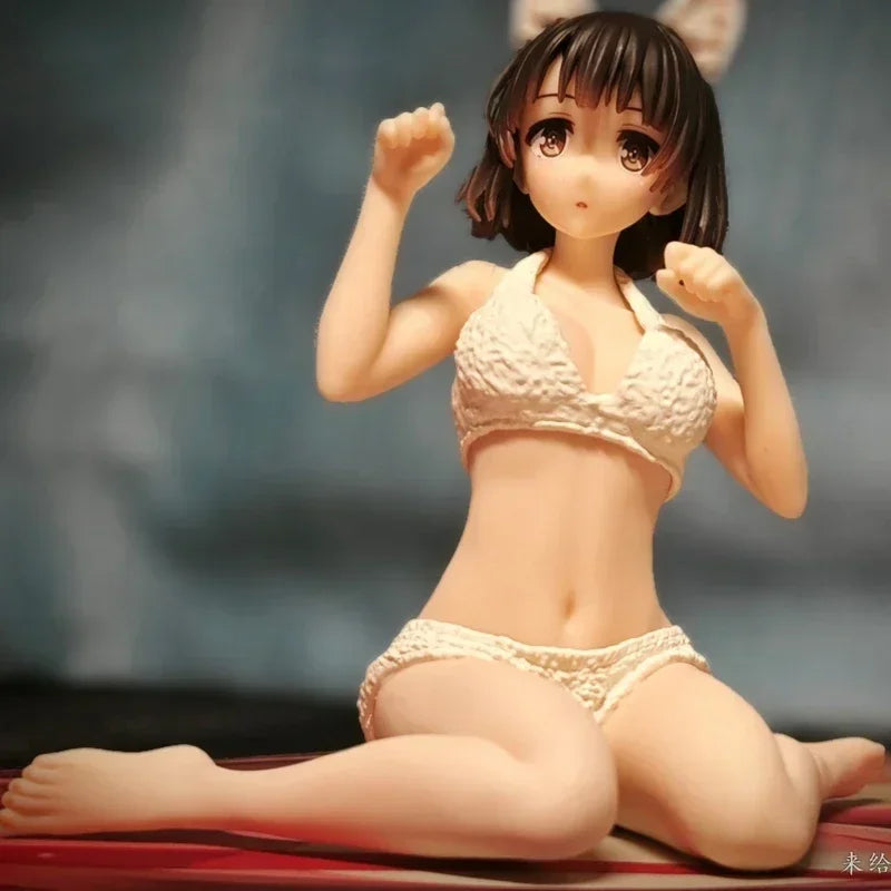 10CM Anime Kato Megumi Cat Ear Figure Saekano How To Raise A Boring Girlfriend Pajamas Anime Figure Action Figures Model Toys