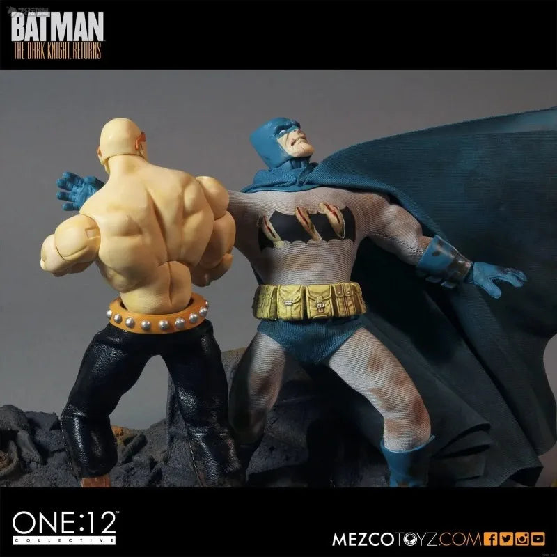 Mezco Toyz Original 1/12 Collectible Movable Batman The Dark Knight Returns Batman Vs. Mutant Leader Action Figure Toys Gifts