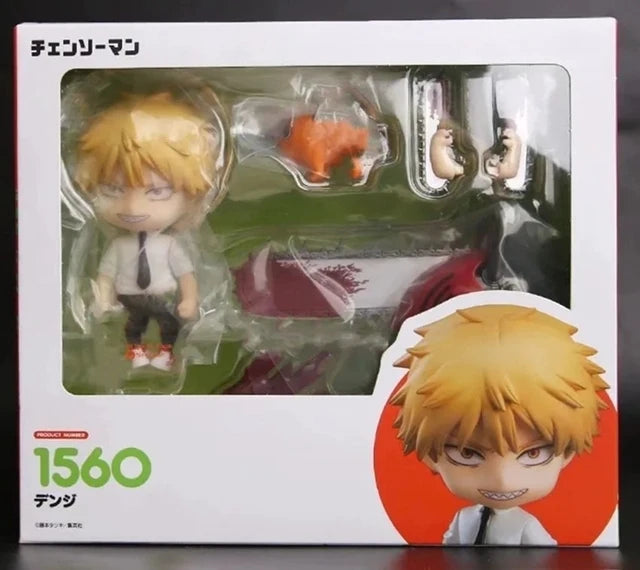 10cm Chainsaw Man Anime Figure Denji Pochita Power Action Figure PVC Chainsaw Man Denji Figurine Adult Collection Model Doll Toy