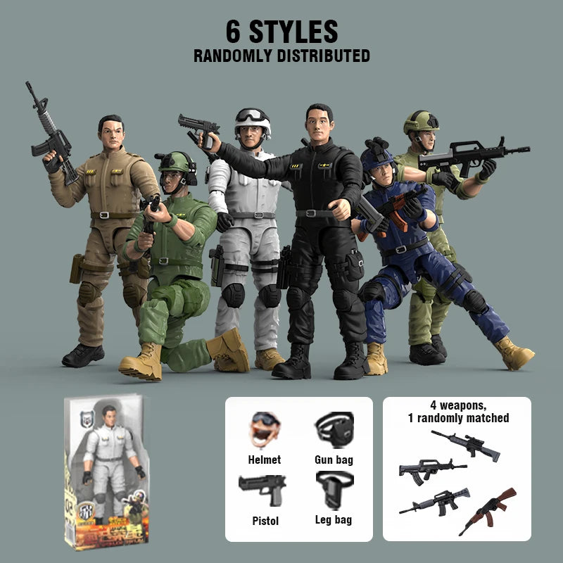 1:9 Soldier Model Toy 15 Joints Movable Free Action Figure Blind Box Decoration Boy Military War PVC Doll Children's Gift Xmas