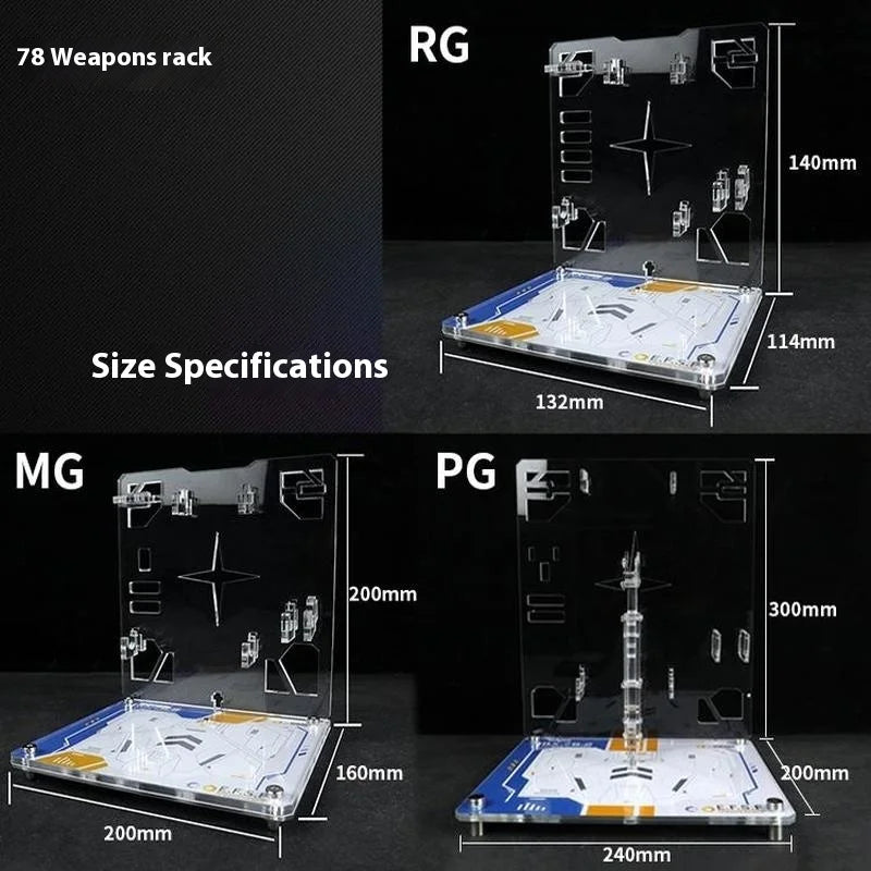 XingChuang Studio RG/MG/PGU RX-78-2 Prototype 2.0 Model Stand Rack Display Base Action Figure Accessory Kit