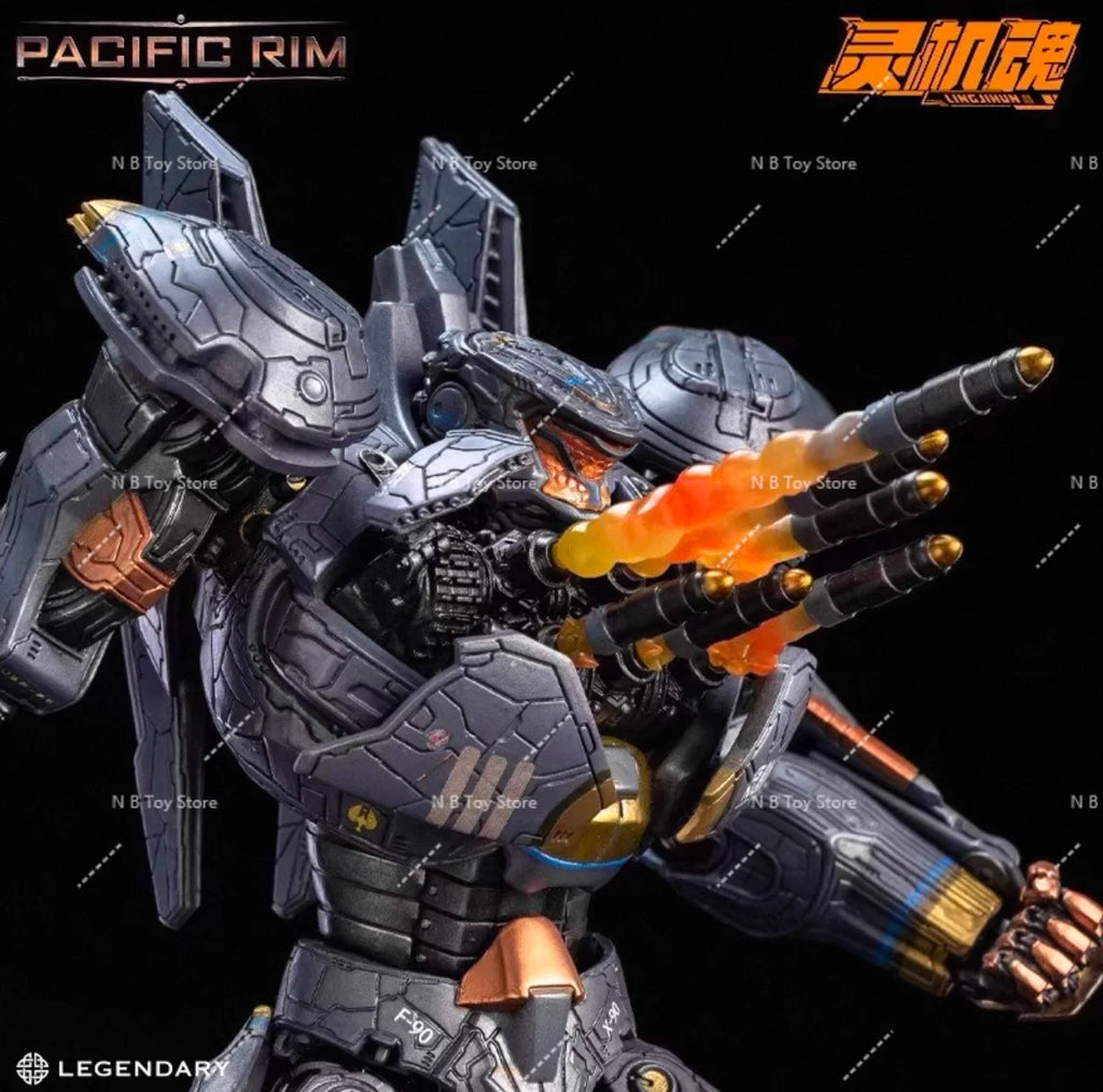 In stock LING JIHUN Original Pacific Rim Striker Eureka 8-inch 20CM LED Light Emitting Action Figures Toy Collection