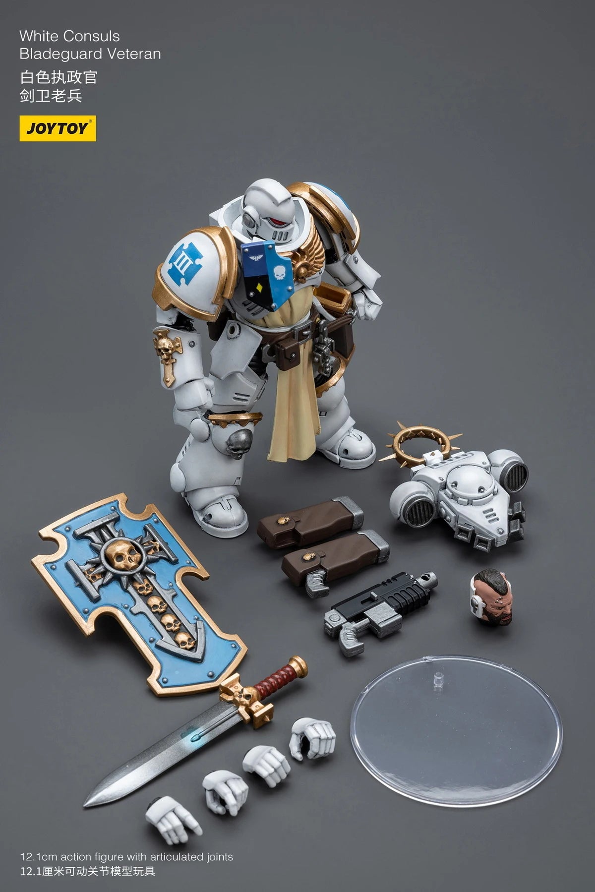 JOYTOY 40K 1/18 Bladeguard Veteran Action Figure Dark Angels Salamanders Figurine Model Gift for Collection