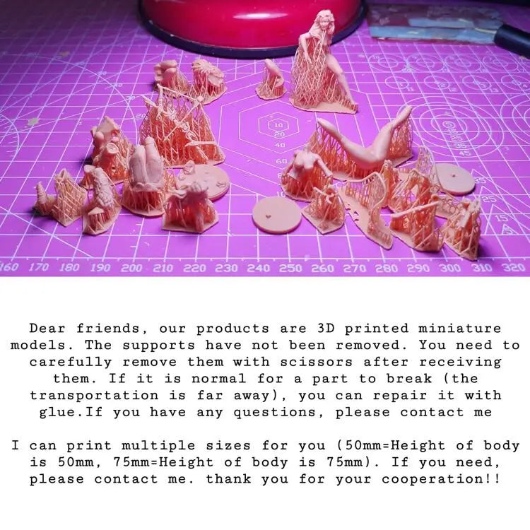 (1/35=50mm,1/24=75mm,1/18=100mm,1/16=120mm) 3D printing ，NSFW , miniature model resin figure , Unassembled and unpainted kit