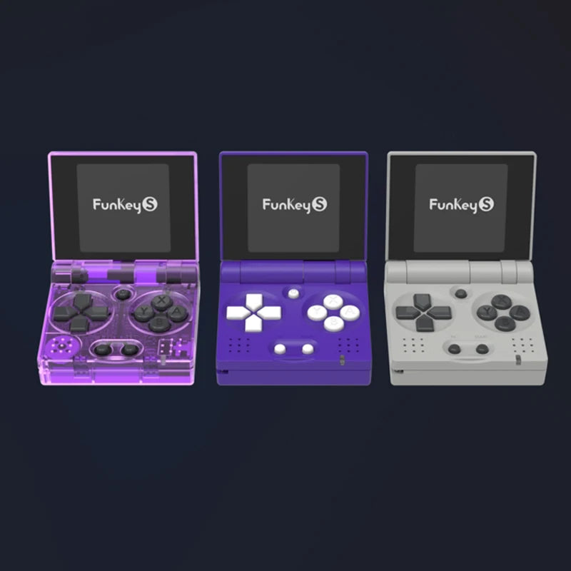 Funkeys Handheld Game Console Mini Retro Flip Folding Open Source Handheld 1.54" Ips Pocket Single Player Portable Game Console