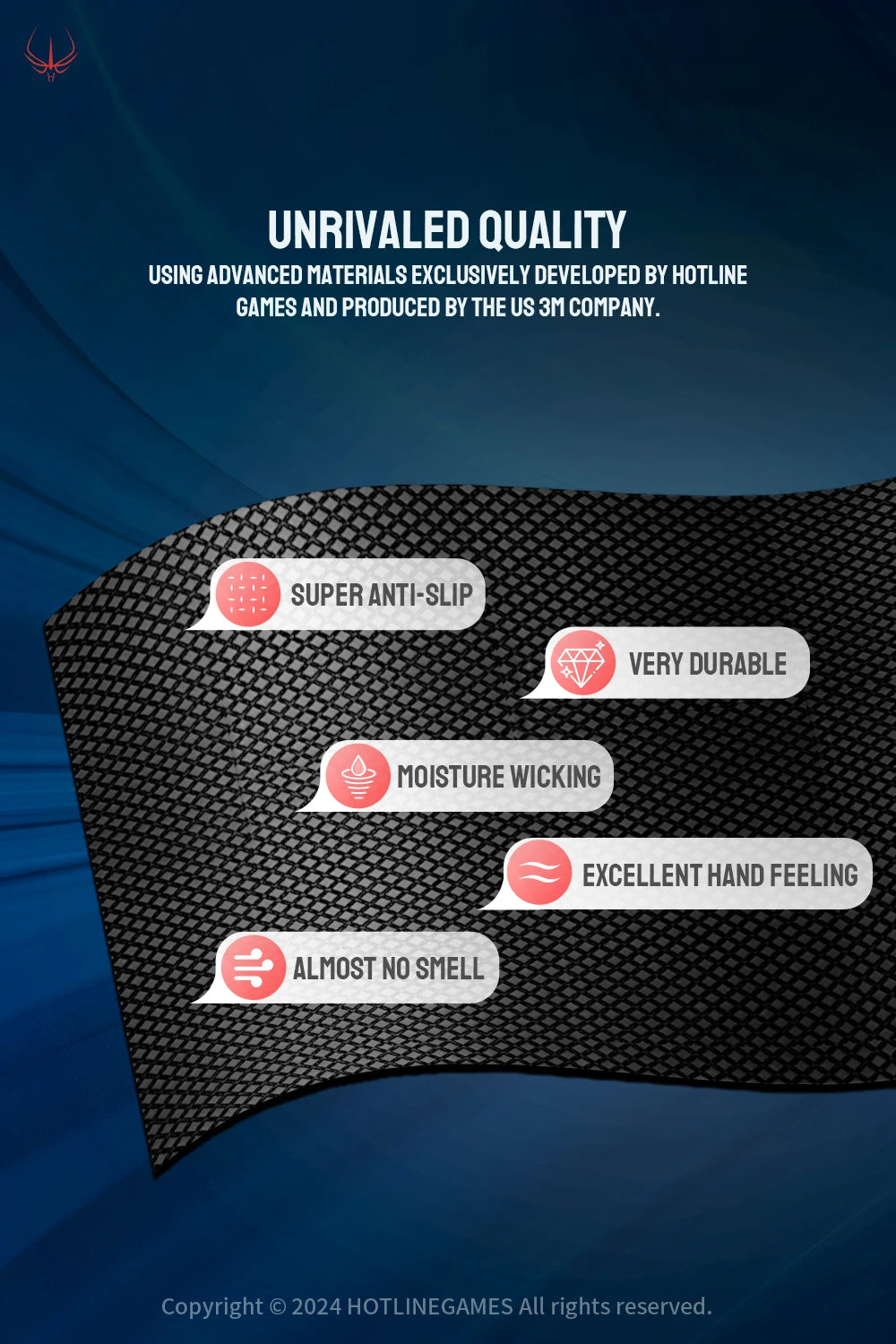 HOTLINE GAMES 2.0 PLUS Controller Grip Tape Compatible with PlayStation Portal Grips,Non-slip,Sweat-Absorbent(Classic Version)