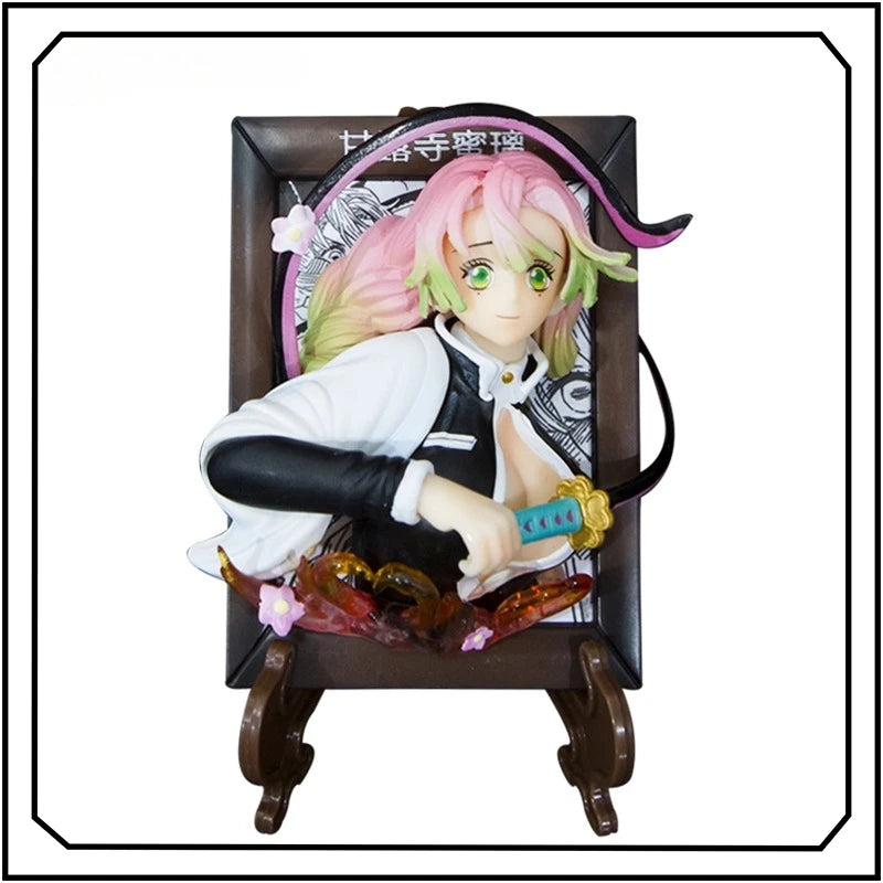 Demon Slayer Actionfigur Kanroji Mitsuri Rengoku Kyoujurou Kreativität Fotorahmen Kühlschrankmagnet Ornament 10 cm