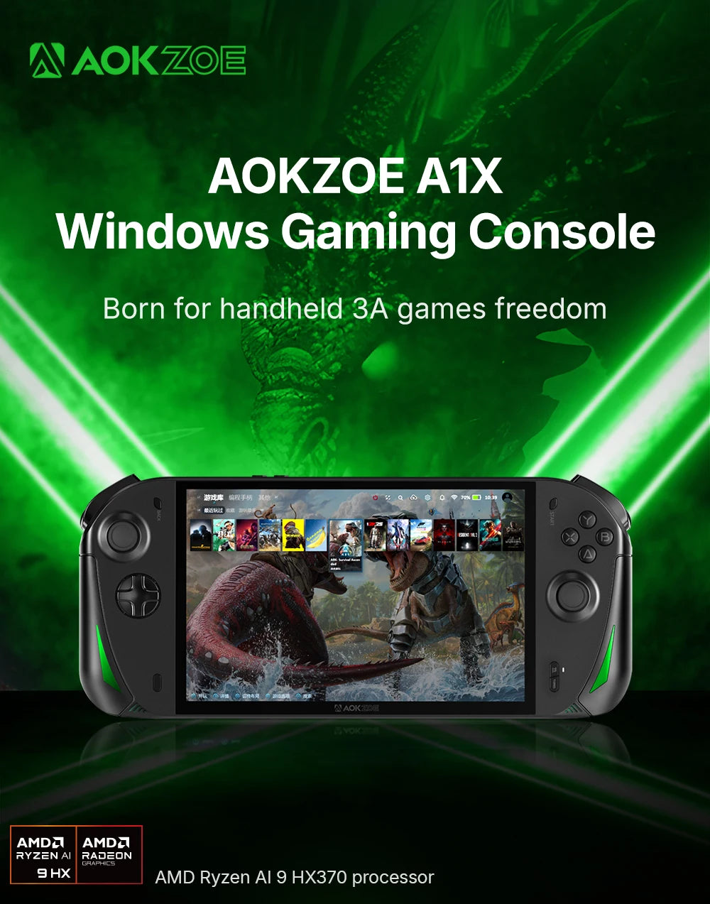AOKZOE A1 X 8 inch high speed memory & SSD Oculink port USB4.0
