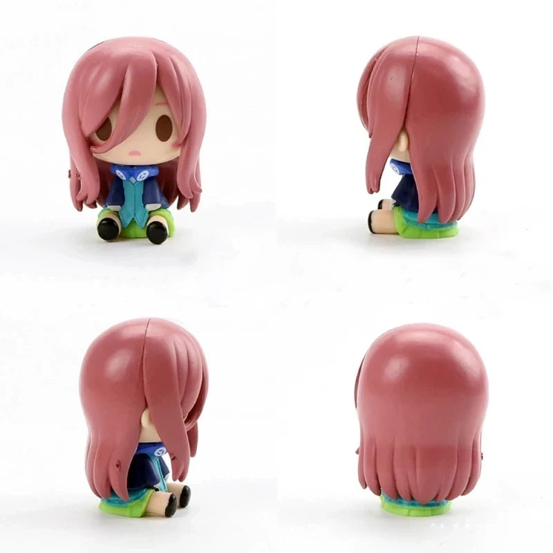 5pcs/Set Q Version Japanese Anime The Quintessential Quintuplets Action Figure PVC Material Model Dolls Toy Collect Ornaments