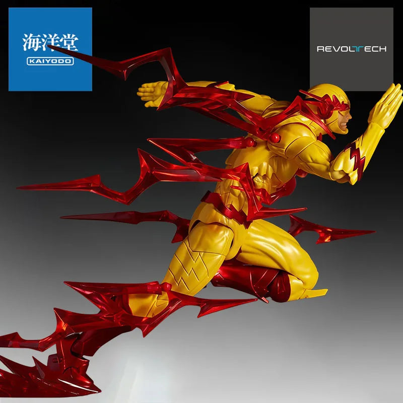 KAIYODO Genuine Revoltech Anime Figure Reverse Flash & The Flash Action Figure Toy for Boy Kids Gift Collectible Model Ornaments