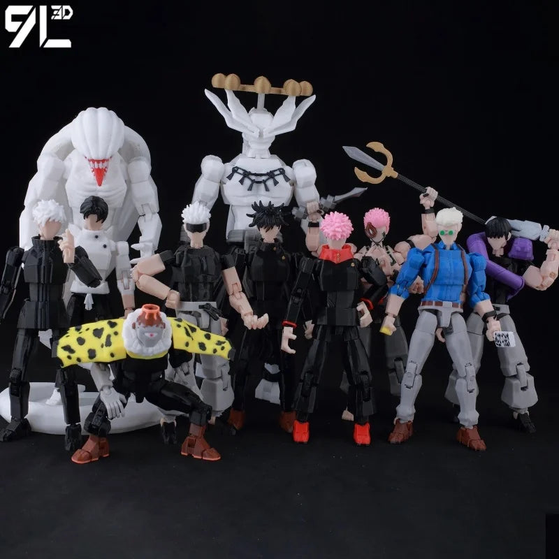 9l3d Lucky13 Gojo Sukuna Jujutsu Fushiguro Toji Gojo Satoru Action Figure Dummy13 T13 Multi-Jointed Collectible Titan13 Toys