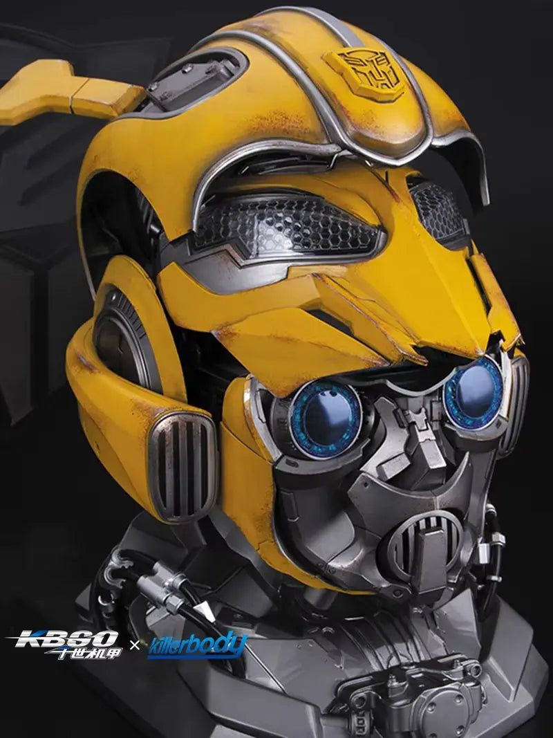 1:1 Helmet In Stock Bumblebee Transformers Genuine Anime Fiugre Wearable Face Changing With Speakers Model Dolls Decor Toy Gift