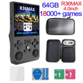 R36MAX Игрална конзола 64GB 128GB 18000+ ИГРИ Linux система 4.0-инчов K36 срещу R36S 3.5-инчов джобен видео плейър. Не е необходимо изтегляне.