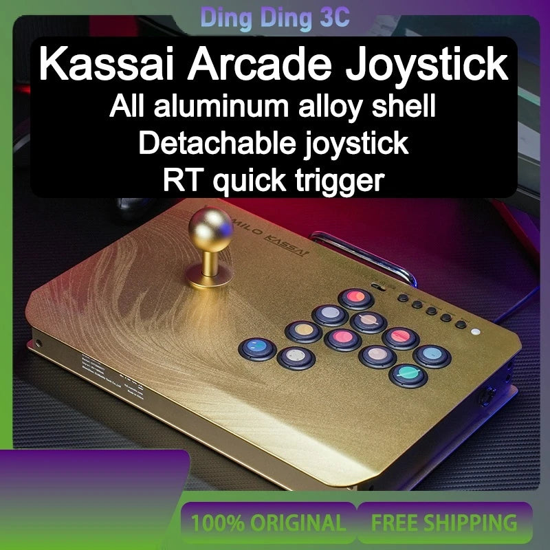 Varmilo Kassai Professional Arcade Joystick Aluminum Alloy Electromagnetic Induction Game Controller PS5RT0.1mm 1K Return