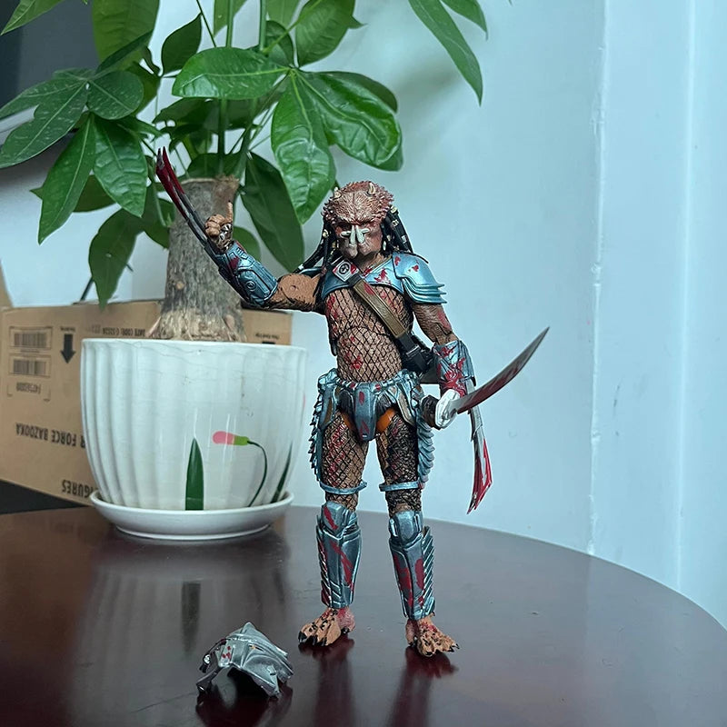 Alien VS Predator Masked Scar Elder Predator Machiko Noguchi Life Death Hornhead Action Figure Model Collection Birthday Gifts