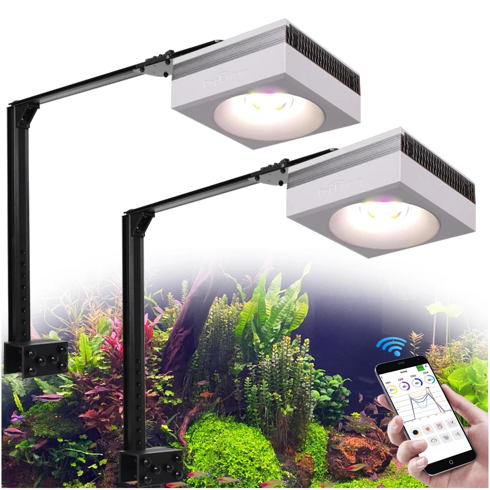 PopBloom-WiFi Aquarium Plants Light, Professional LED Aquarium Lamp for Aquarium,Planted Fish Tanks,Aquatic Plants Lighting