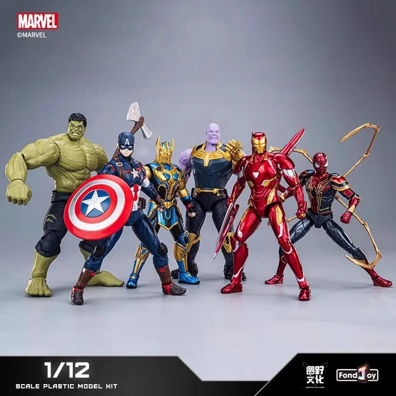 Marvel Thor Building Blocks Joint Movable Toy 1/12 Model Assembly Kit Disney Anime Figure Educational Gift For Kids PVC Material
