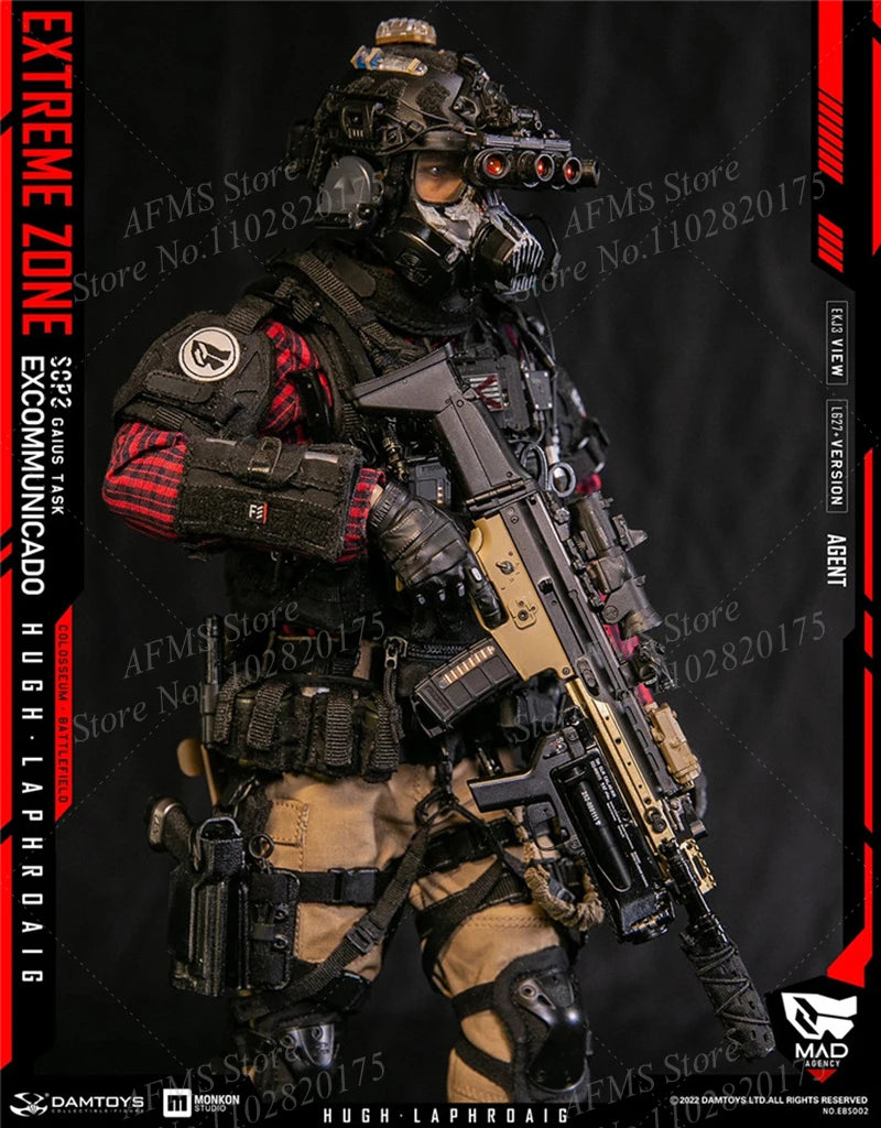 Damtoys EBS002 1/6 Scale Collectible Figure Extreme Zone Agent Hugh Laphroaig Full Set 12Inch Men Soldier Action Figure Body
