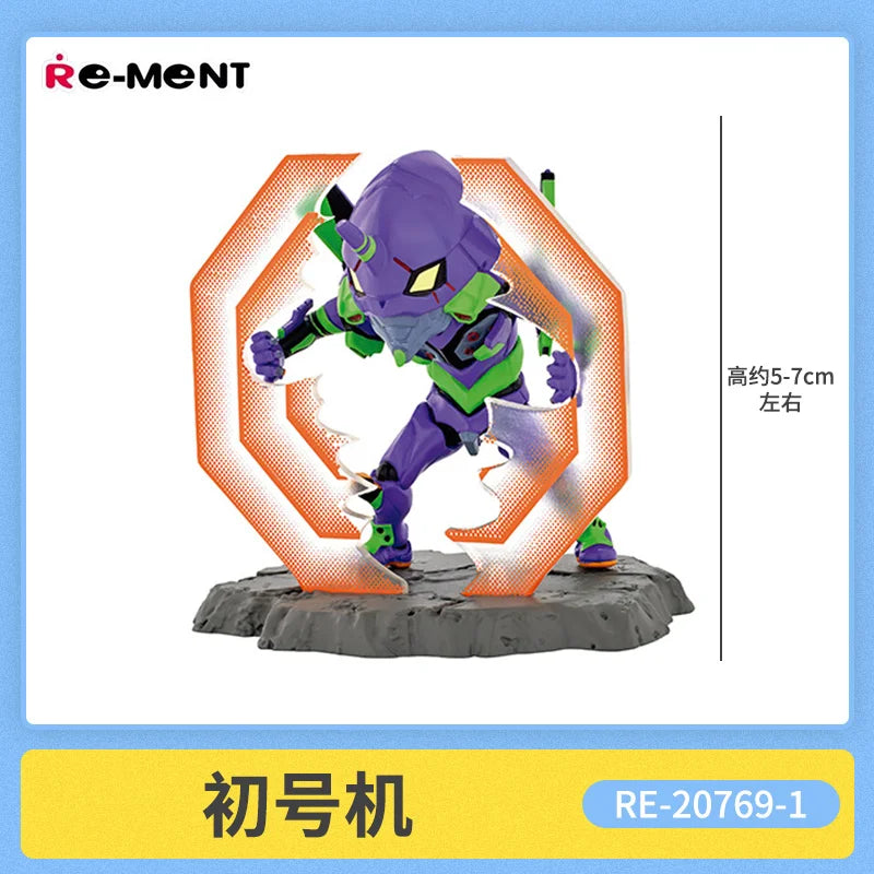 Re-Ment Anime Eva Ayanami Rei Asuka Q-Version Kawaii Pvc Action Figure Model Statue Desk Decor Collectible Toy Gift