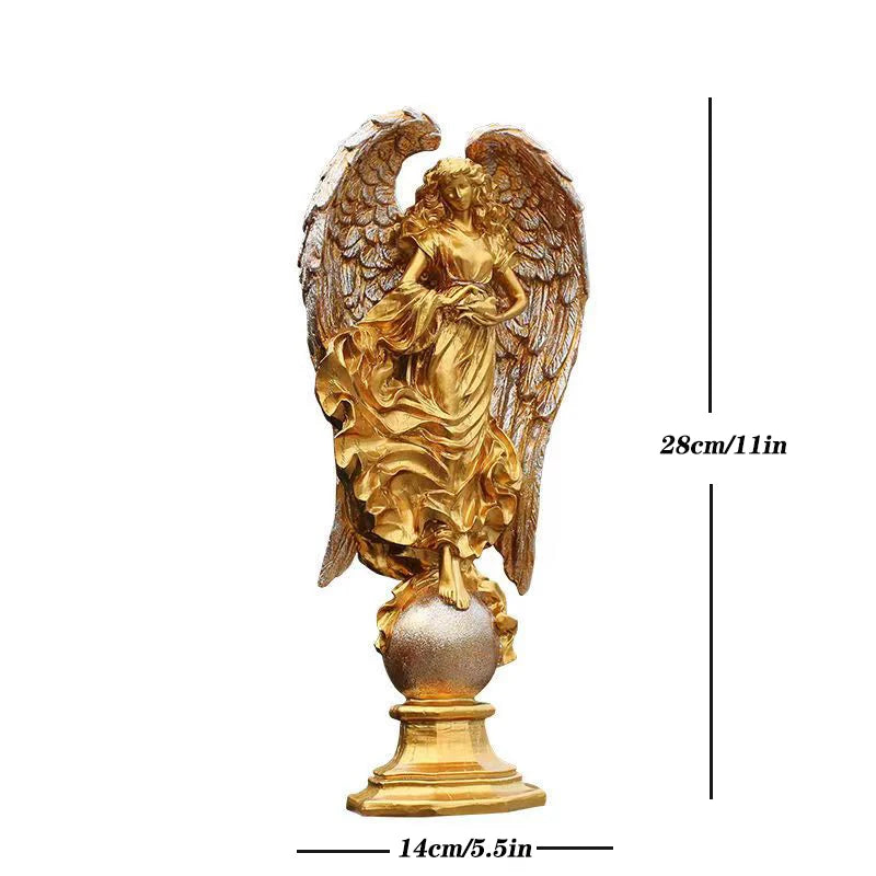 Prayer Angel Goddess Sculpture Ornament  Ancient Greek Mythological Figures Lucky Statue Office Study New Room Home Decor