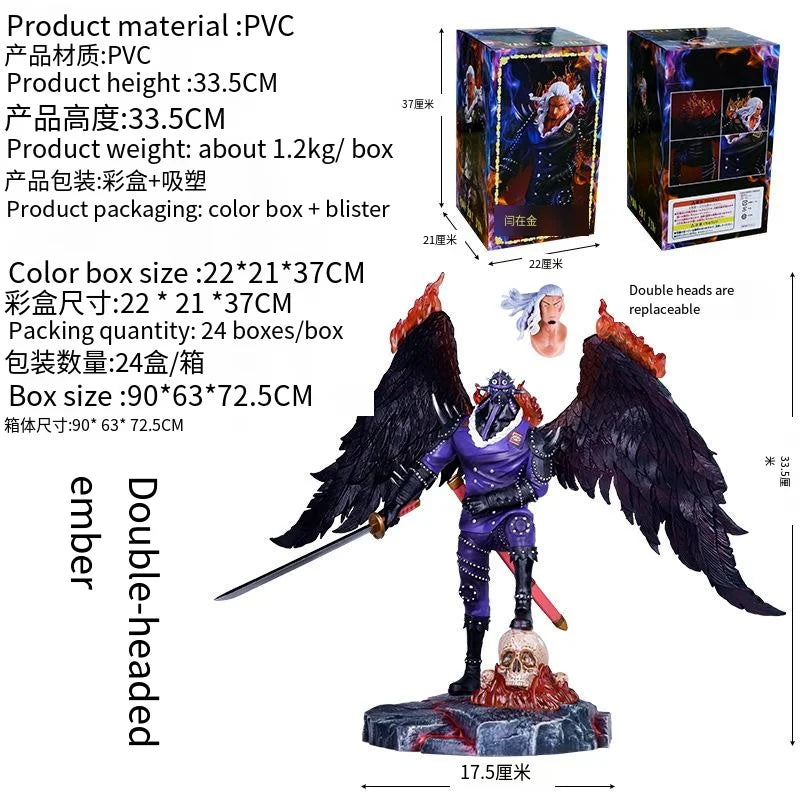 34CM Gk One Piece Anime Action Figure King Collectible High Quality Doll Toys Model Desktop Ornaments Kids Best Birthday Gift