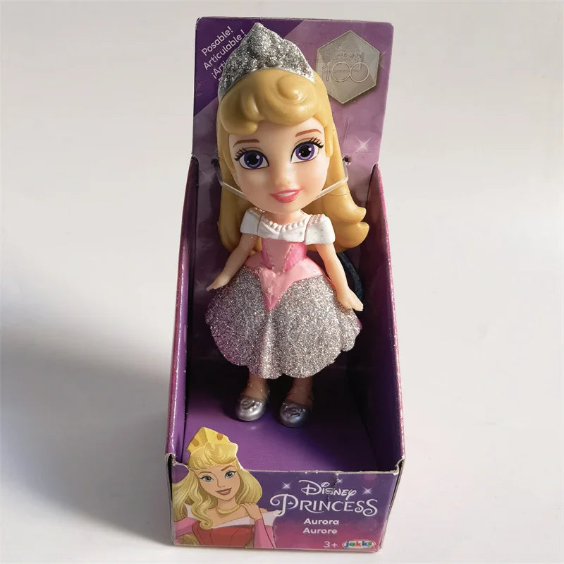 New Hot Disney Princess Miniature Doll Model Rapunzel Ariel Snow White Poseable Cute Anime Action Figure Model Frozen Gift Toy