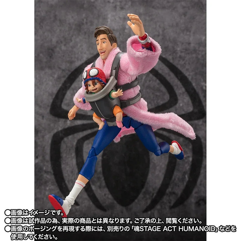 In Stock Bandai S.H.Figurats Spider Man Peter B Parker Mayday SHF Anime full action Figure Finished Model Kit Toy Gift for Kid