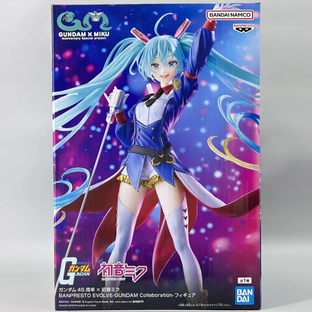Original Genuine Bandai Prepainted Banpresto Evolve Gundam X Miku Anniversary Special Project Piapro Characters Hatsune Miku