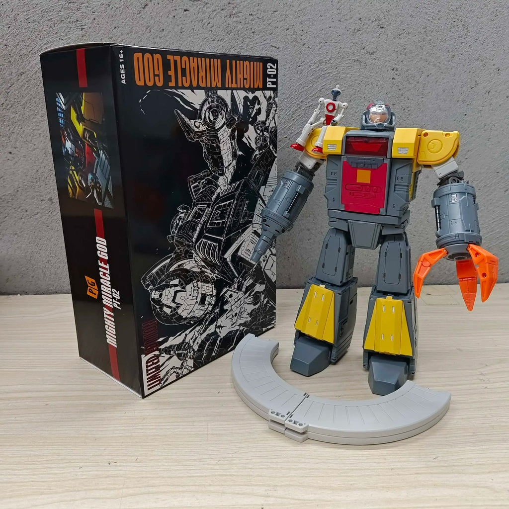 PANGU Transformation PT02 PT02M MIGHTY MIRACLE God Scale Down 26cm Defensive Fortress Base Action Figure Omega Supreme OS01