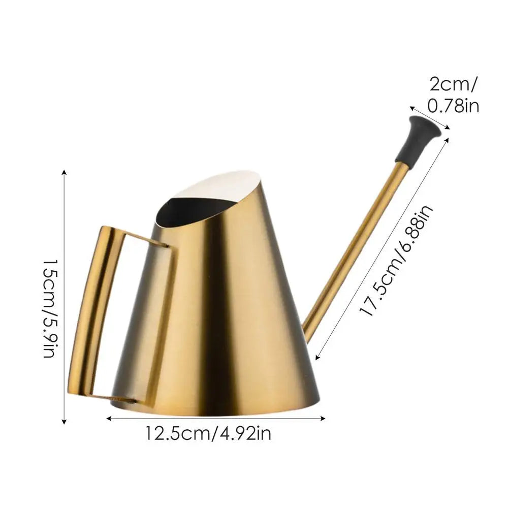 Metal Watering Can 900ML Stainless Steel Plant Watering Can Plant Waterer Golden Plant Mister Watering Can Plant Watering For