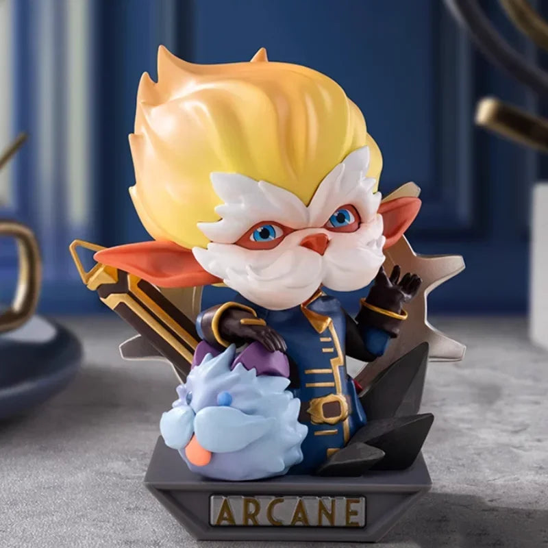 POP MART LEAGUE OF LEGENDS ARCANE Serie Blind Box Spielzeug Kawaii Anime Action Figure Caixa Caja Überraschung Mystery Box Puppen Mädchen